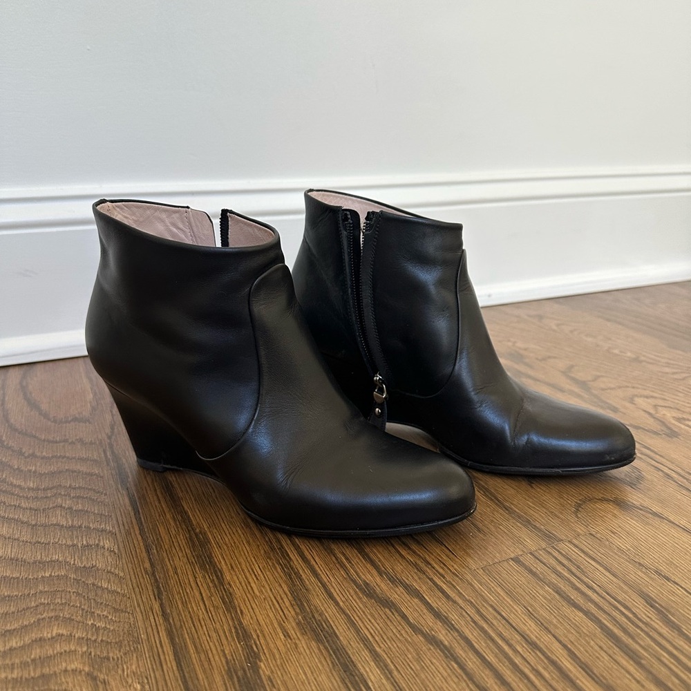 Black Leather Ankle Boots